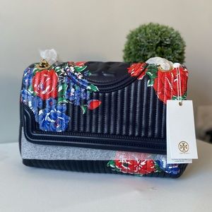 Soft Fleming Convertible Shoulder Bag with flower print